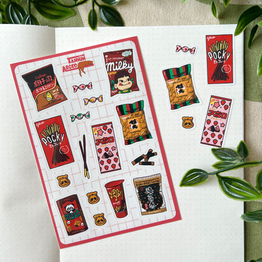 Asian Snacks Sticker Sheet